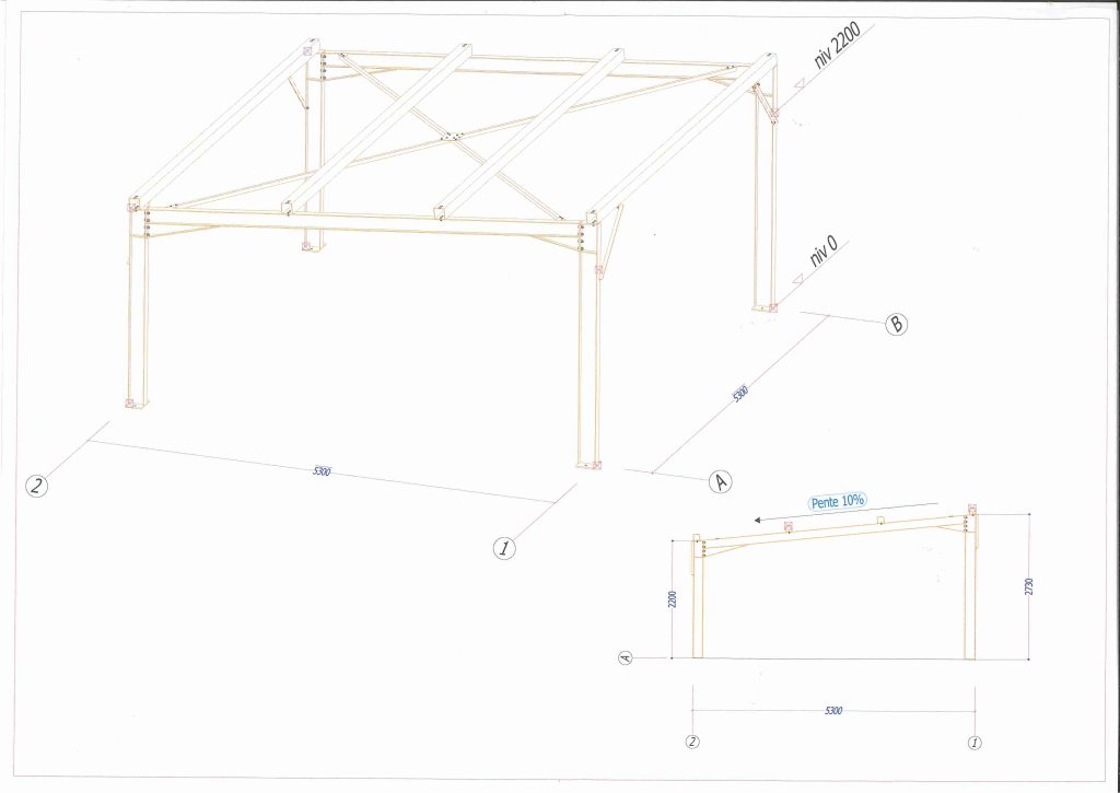 Plan technique carport eco